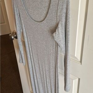 Elegant Gray Maxi Dress
